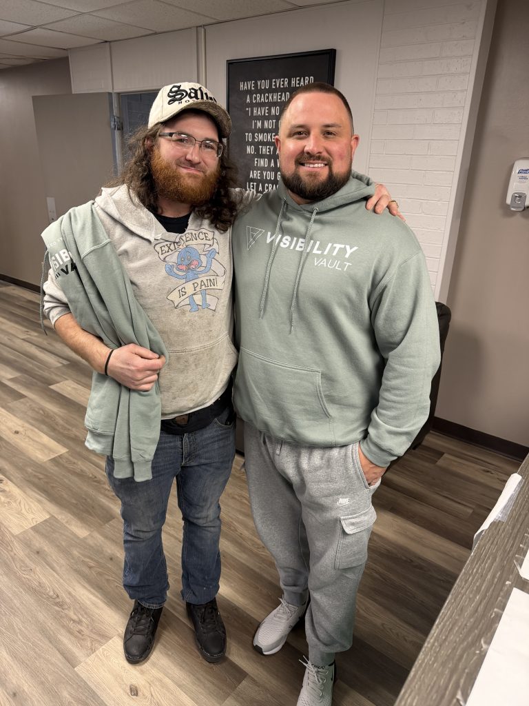 Cory and Ryan Eastep together at the Eastep Bail Bonds office