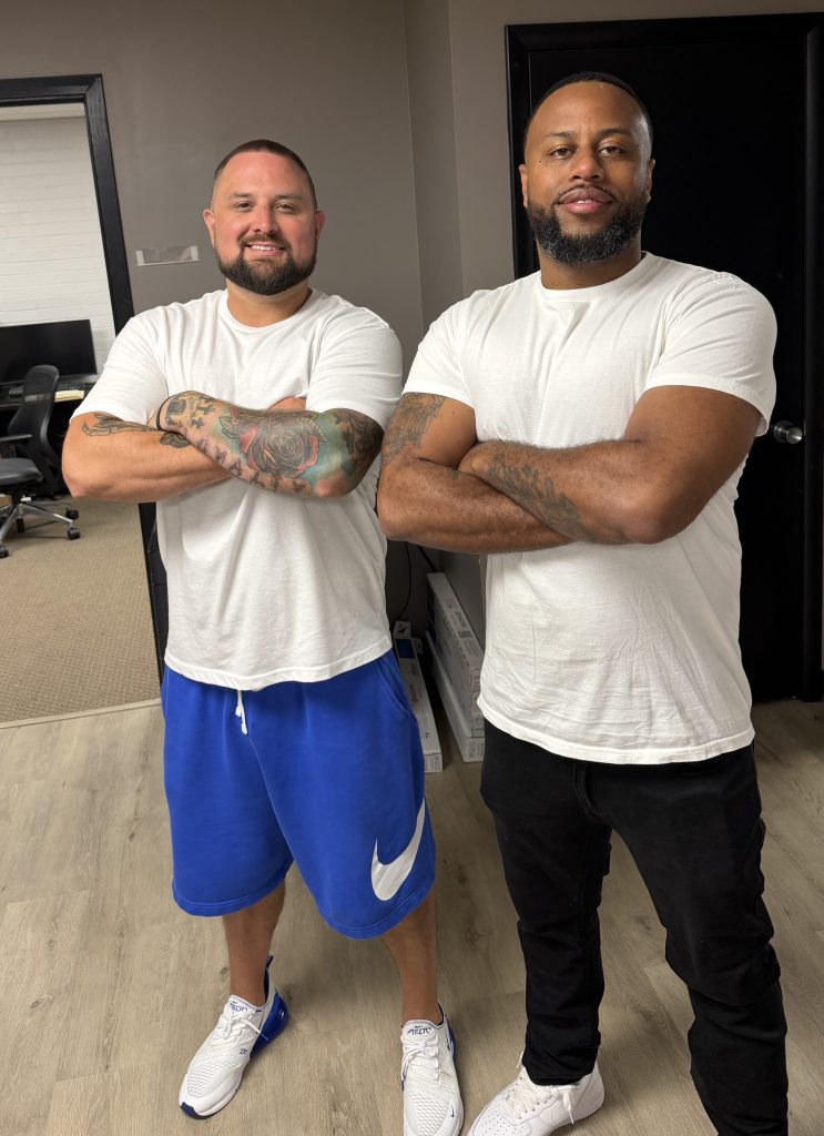 Ryan and Brandon together at the Eastep Bail Bonds office